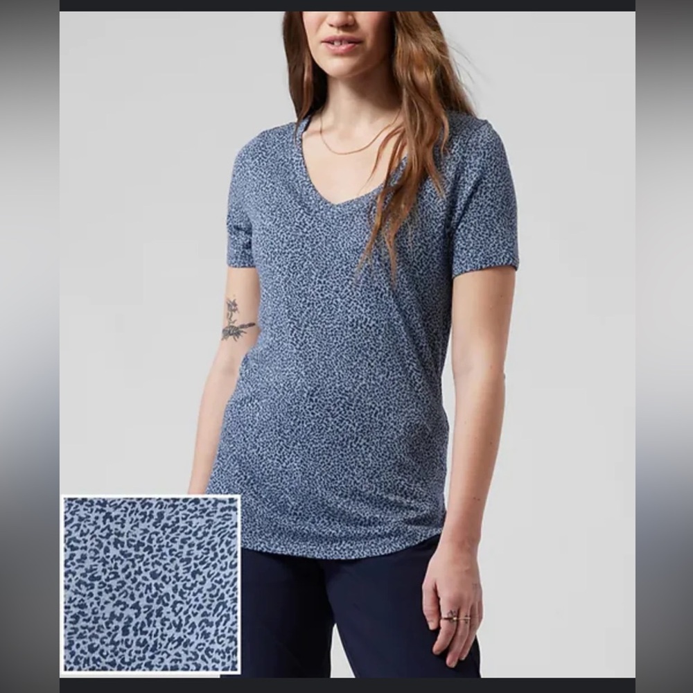 Athleta Breezy Cheetah Tee